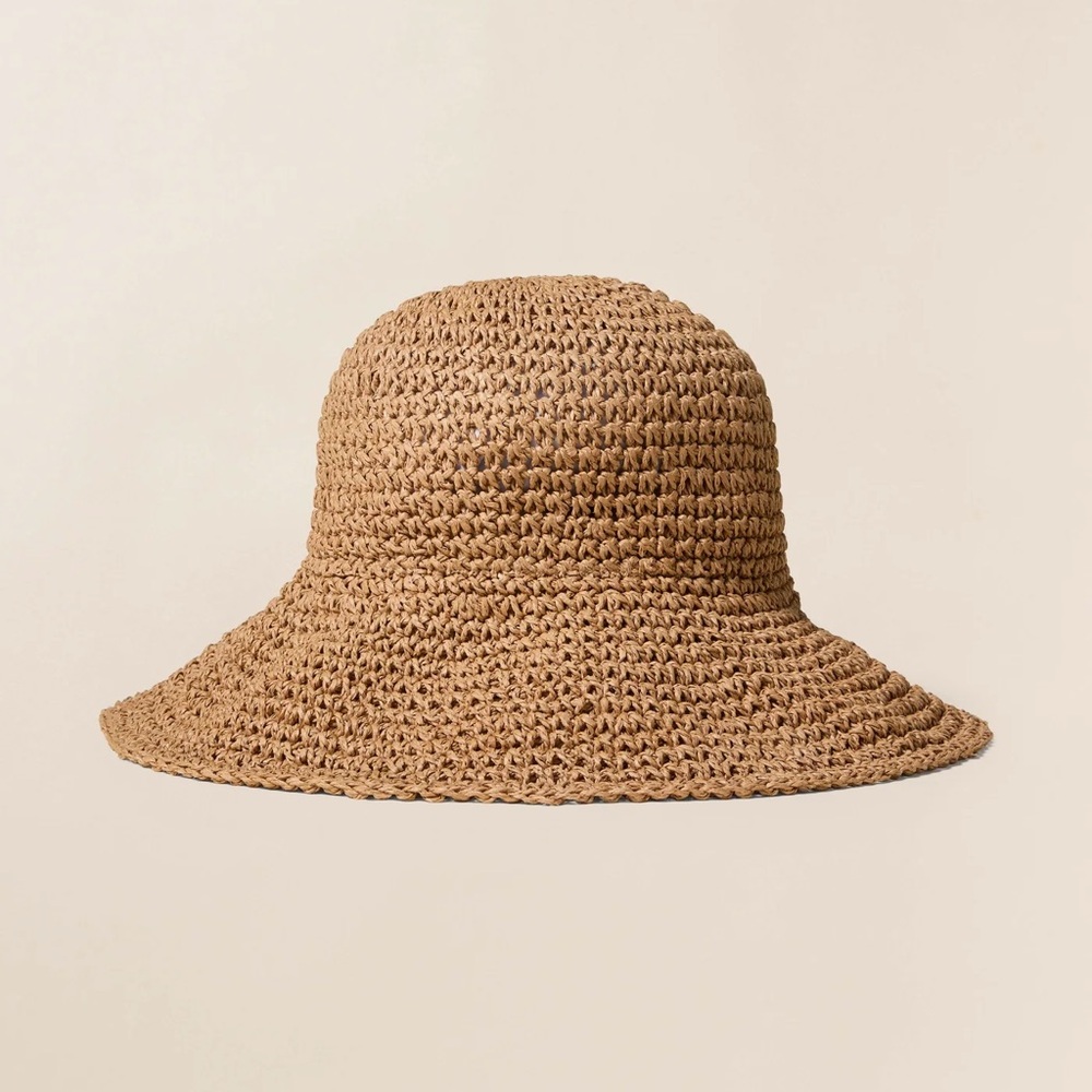 Womens Straw Sun Hat - Salt